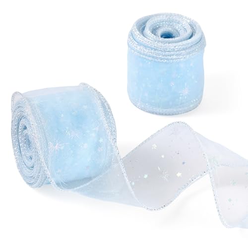Bestewelry Deko-Mesh-Bänder aus Polyester, Sternmuster, 55 mm, Tüllbänder, ausgefallene Tüllrolle, Stoff für Röcke, Geschenkdekoration, Hellblau, 20 Meter Bestewelry Deko-Mesh-Bänder aus Polyester, Sternmuster, 55 mm, Tüllbänder, ausgefallene Tüllrolle, Stoff für Röcke, Geschenkdekoration, Hellblau, 20 Meter von Bestewelry