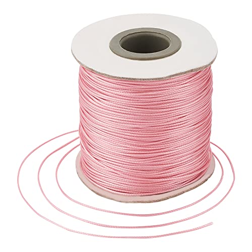 Bestewelry Gewachste Polyesterschnur, 0,5 mm, gewachst, für Schmuckherstellung, Armbänder, Makramee-Leder, Nähen, 180 m, Rosa Bestewelry Gewachste Polyesterschnur, 0,5 mm, gewachst, für Schmuckherstellung, Armbänder, Makramee-Leder, Nähen, 180 m, Rosa von Bestewelry