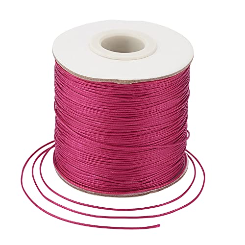 Bestewelry Gewachste Polyesterschnur, 0,5 mm, gewachst, für Schmuckherstellung, Armbänder, Makramee-Leder, Nähen, mittelgroß, Violett-Rot, 180 m Bestewelry Gewachste Polyesterschnur, 0,5 mm, gewachst, für Schmuckherstellung, Armbänder, Makramee-Leder, Nähen, mittelgroß, Violett-Rot, 180 m von Bestewelry