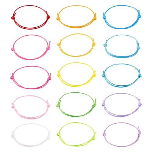Bestewelry Gewachste geflochtene Polyester-Armbänder, 4–8 cm, verstellbar, stapelbar, unlackiert, geflochtenes Armband für Armbandherstellung, Bastelarbeiten, 60 Stück Bestewelry Gewachste geflochtene Polyester-Armbänder, 4–8 cm, verstellbar, stapelbar, unlackiert, geflochtenes Armband für Armbandherstellung, Bastelarbeiten, 60 Stück von Bestewelry