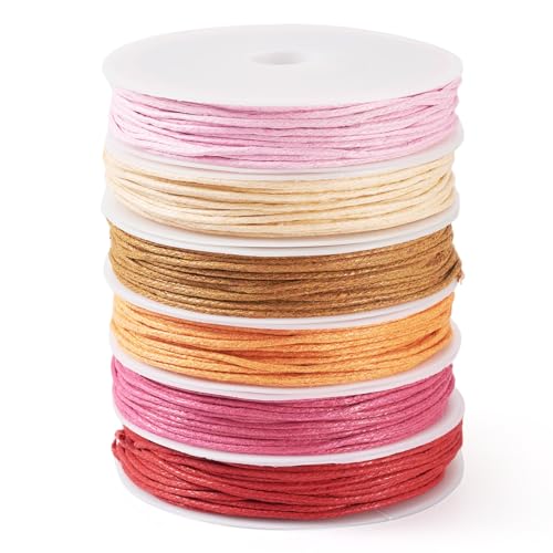 Bestewelry Gewachstes Baumwollgarn, Perlenschnur, 1 mm, gewachste Baumwollschnur, Schmuckherstellung, Nähen, für Schmuckherstellung, 40,8 m Bestewelry Gewachstes Baumwollgarn, Perlenschnur, 1 mm, gewachste Baumwollschnur, Schmuckherstellung, Nähen, für Schmuckherstellung, 40,8 m von Bestewelry