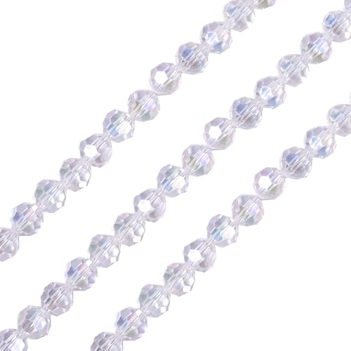 Bestewelry 4 Stränge, 10 mm, rund, klares Glas, Bastelperlen, 268 Stück, transparent Bestewelry 4 Stränge, 10 mm, rund, klares Glas, Bastelperlen, 268 Stück, transparent von Bestewelry
