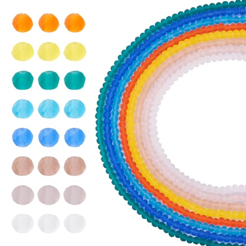 Bestewelry Mini-Glasperlen, 8 Stränge, 2 mm, Rocailles, mattiert, facettiert, bunt, lose Abstandshalter, Perlen für Bastelarbeiten, Schmuckherstellung, Armband, Halskette Bestewelry Mini-Glasperlen, 8 Stränge, 2 mm, Rocailles, mattiert, facettiert, bunt, lose Abstandshalter, Perlen für Bastelarbeiten, Schmuckherstellung, Armband, Halskette von Bestewelry