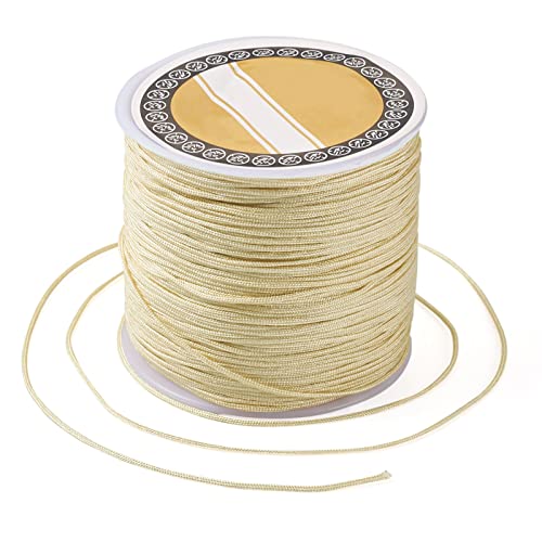 Bestewelry Nylonschnur, 0,8 mm, geflochten, Knotenband, Perlenschnur, Makramee-Faden, Armband, Kordel für Schmuckherstellung, Nähen, Helles Khaki, 90 m Bestewelry Nylonschnur, 0,8 mm, geflochten, Knotenband, Perlenschnur, Makramee-Faden, Armband, Kordel für Schmuckherstellung, Nähen, Helles Khaki, 90 m von Bestewelry