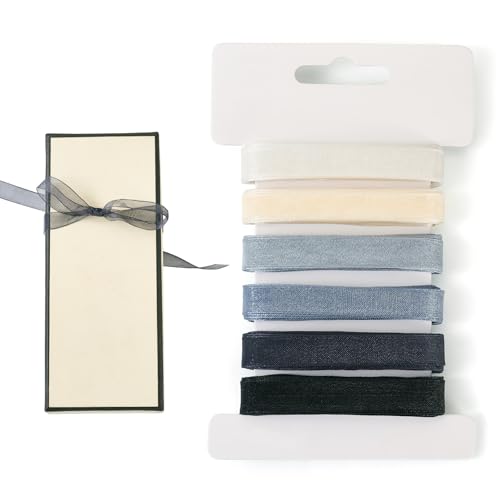 Bestewelry Polyesterband, schwarz, gold, blau, grau, weiß, durchscheinend, dünnes Band, 0,95 cm, Stoffband, doppelseitiges Satinband für Blumenstrauß, Hochzeit, Party, Dekoration, Geschenkschleifen, 6 Bestewelry Polyesterband, schwarz, gold, blau, grau, weiß, durchscheinend, dünnes Band, 0,95 cm, Stoffband, doppelseitiges Satinband für Blumenstrauß, Hochzeit, Party, Dekoration, Geschenkschleifen, 6 von Bestewelry