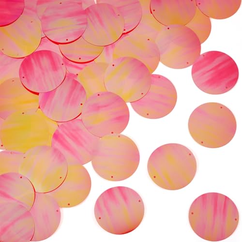 Bestewelry Regenbogen-Pailletten-Glieder, schillernd, PVC, 52 mm, flache runde Scheiben, Charms, Doppelloch, dünne Scheiben, Charms für Schmuckherstellung, DIY, Handwerk, Rot, 150 Stück Bestewelry Regenbogen-Pailletten-Glieder, schillernd, PVC, 52 mm, flache runde Scheiben, Charms, Doppelloch, dünne Scheiben, Charms für Schmuckherstellung, DIY, Handwerk, Rot, 150 Stück von Bestewelry