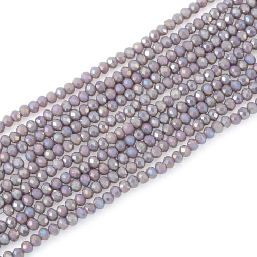 Bestewelry Rondelle Glasperlen, facettiert, rund, lose Abstandshalter, für Halsketten, Ohrringe, Schmuckherstellung, 10 Stränge, 3 x 2 mm, Rosenbraun Bestewelry Rondelle Glasperlen, facettiert, rund, lose Abstandshalter, für Halsketten, Ohrringe, Schmuckherstellung, 10 Stränge, 3 x 2 mm, Rosenbraun von Bestewelry
