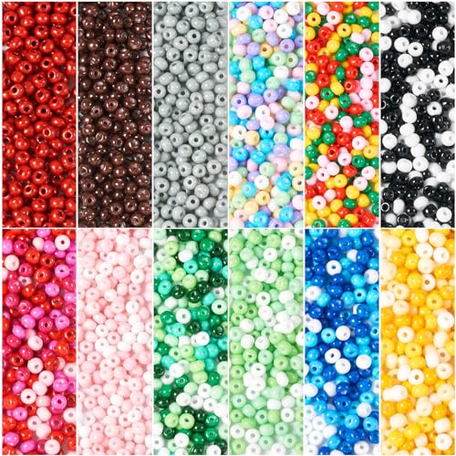 Bestewelry Rondelle undurchsichtige Glasperlen, 3 mm, Backfarbe, Glasperlen, Großpackung, Mini-Rocailles-Perlen für Schmuckherstellung, DIY, Armband, Halskette, Basteln, 2640 Stück Bestewelry Rondelle undurchsichtige Glasperlen, 3 mm, Backfarbe, Glasperlen, Großpackung, Mini-Rocailles-Perlen für Schmuckherstellung, DIY, Armband, Halskette, Basteln, 2640 Stück von Bestewelry