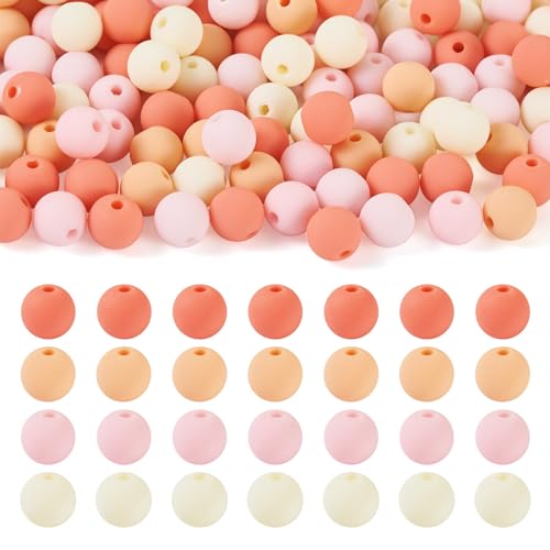Bestewelry Runde Acrylperlen, 8 mm, gummiert, gummiert, Silikon, rund, Rot, Orange, Rosa, Weiß, Kunststoff-Abstandshalter für DIY, Schlüsselanhänger, Halskette, Armband, Schmuckherstellung, 191 Stück Bestewelry Runde Acrylperlen, 8 mm, gummiert, gummiert, Silikon, rund, Rot, Orange, Rosa, Weiß, Kunststoff-Abstandshalter für DIY, Schlüsselanhänger, Halskette, Armband, Schmuckherstellung, 191 Stück von Bestewelry