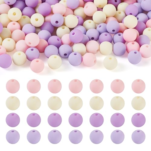 Bestewelry Runde Acrylperlen, 8 mm, gummierter Stil, gummiert, Silikon, runde Perlen, Rosa, Lila, Weiß, Kunststoff-Abstandshalter für DIY, Schlüsselanhänger, Halskette, Armband, Handwerk, Bestewelry Runde Acrylperlen, 8 mm, gummierter Stil, gummiert, Silikon, runde Perlen, Rosa, Lila, Weiß, Kunststoff-Abstandshalter für DIY, Schlüsselanhänger, Halskette, Armband, Handwerk, von Bestewelry