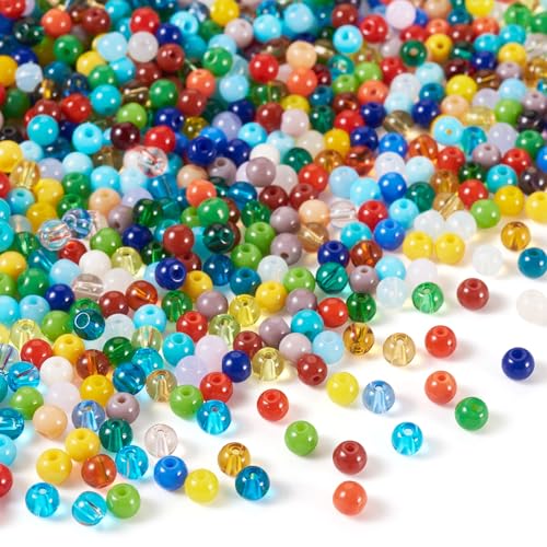 Bestewelry Runde Glas-Rocailles, 4 mm, bunte, runde Rocailles, undurchsichtig, Mini-Pony-Perlen für Armband, Halskette, Schmuckherstellung, DIY, Perlenbasteln, 100 g Bestewelry Runde Glas-Rocailles, 4 mm, bunte, runde Rocailles, undurchsichtig, Mini-Pony-Perlen für Armband, Halskette, Schmuckherstellung, DIY, Perlenbasteln, 100 g von Bestewelry