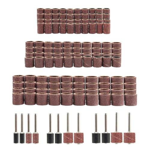 Bestgle 132Pcs Schleifhülsen Schleifbänder 80 120 180 Grit Schleifbänder Mini Drum Schleifhülsen Set,mit 3mm Trommel Mandrels,Schleifwerkzeuge für Maniküre Pediküre Mahlen Schmuckpolieren Bestgle 132Pcs Schleifhülsen Schleifbänder 80 120 180 Grit Schleifbänder Mini Drum Schleifhülsen Set,mit 3mm Trommel Mandrels,Schleifwerkzeuge für Maniküre Pediküre Mahlen Schmuckpolieren von Bestgle