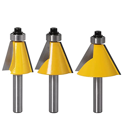 Bestgle 3 Stück Fräser für Fasen- und Abkantung, 8 mm, Shank, 15 Grad, 22,5 Grad, 30 Grad, Chamferandbevel, Fräser für Fasenbohrer aus Hartmetall Bestgle 3 Stück Fräser für Fasen- und Abkantung, 8 mm, Shank, 15 Grad, 22,5 Grad, 30 Grad, Chamferandbevel, Fräser für Fasenbohrer aus Hartmetall von Bestgle
