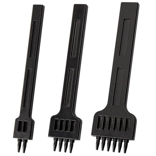 Bestgle 3 Stück Zinken Stanze, 2/4/6 Zinke Leder Locheisen, 4mm Lederverarbeitung Set, DIY Edelstahl Flach Meißel, Leder Locher Werkzeug für DIY-Lederhandwerk Nähen Bestgle 3 Stück Zinken Stanze, 2/4/6 Zinke Leder Locheisen, 4mm Lederverarbeitung Set, DIY Edelstahl Flach Meißel, Leder Locher Werkzeug für DIY-Lederhandwerk Nähen von Bestgle
