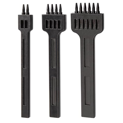 Bestgle 3-teiliges Werkzeugset, Locher, 4 mm, Krallenstanzer, Stahl, Nähwerkzeuge für Lochstanzer, 2, 4, 6 Stifte für Uhrenarmbänder aus Leder, Gürtel, Leinwand, Papier, Kunststoff Bestgle 3-teiliges Werkzeugset, Locher, 4 mm, Krallenstanzer, Stahl, Nähwerkzeuge für Lochstanzer, 2, 4, 6 Stifte für Uhrenarmbänder aus Leder, Gürtel, Leinwand, Papier, Kunststoff von Bestgle