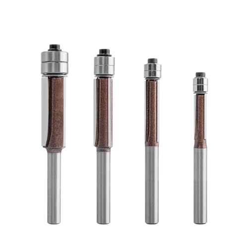 Bestgle 4-teiliges Fräser-Set für Oberfräsen, gerade, mit oberer Kugellager, Holzfräser 1/4 Zoll, 5/16 Zoll, 3/8 Zoll, 1/2 Zoll, Nutfräser für Tischlerei, Basteln, Schneiden, Farbe Blitz Kaffee Bestgle 4-teiliges Fräser-Set für Oberfräsen, gerade, mit oberer Kugellager, Holzfräser 1/4 Zoll, 5/16 Zoll, 3/8 Zoll, 1/2 Zoll, Nutfräser für Tischlerei, Basteln, Schneiden, Farbe Blitz Kaffee von Bestgle
