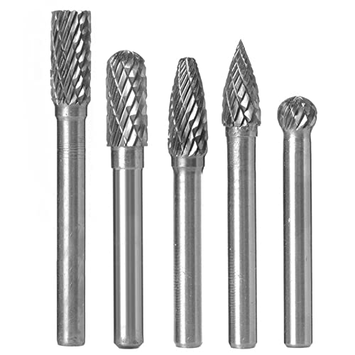 Bestgle 5 stück hartmetall frässtifte set doppelschnitt rapel set mit 6mm schaft für bohrmaschine multifunktionswerkzeug bohren gravur schleifen und polieren(6mm*8mm) Bestgle 5 stück hartmetall frässtifte set doppelschnitt rapel set mit 6mm schaft für bohrmaschine multifunktionswerkzeug bohren gravur schleifen und polieren(6mm*8mm) von Bestgle