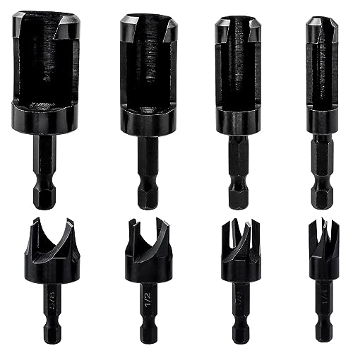 Bestgle 8 stück zapfenbohrer set 1/4 zoll sechskantschaft holz plug cutter bohrer set rundschaft kohlenstoffstahl klaue konisch bohrer set fräser holz plug bits für holzbearbeitung Bestgle 8 stück zapfenbohrer set 1/4 zoll sechskantschaft holz plug cutter bohrer set rundschaft kohlenstoffstahl klaue konisch bohrer set fräser holz plug bits für holzbearbeitung von Bestgle