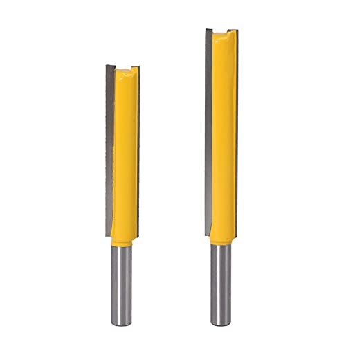 Bestgle Gerader Fräser mit Doppelnut, Fräser mit 8 mm Schaft, extra langer Fräser, Fräser für Nuten aus Holz, Fräserspitze zum Schneiden von Draht Bestgle Gerader Fräser mit Doppelnut, Fräser mit 8 mm Schaft, extra langer Fräser, Fräser für Nuten aus Holz, Fräserspitze zum Schneiden von Draht von Bestgle