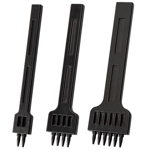 Bestgle Lederstanzer-Set, 4 mm, 2/4/6 Krallenzahn, Legierung, Stahl, Schnürung, Nähen, Meißel, Rundloch, Stanzwerkzeug für Heimwerker, Lederhandwerk Bestgle Lederstanzer-Set, 4 mm, 2/4/6 Krallenzahn, Legierung, Stahl, Schnürung, Nähen, Meißel, Rundloch, Stanzwerkzeug für Heimwerker, Lederhandwerk von Bestgle