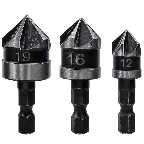Bestgle kegelsenker set 3 stücke kegelsenker sechskant senker bohrer 90°center punch tool für holz kunststoff schnellwechsel bit 12mm 16mm 19mm Bestgle kegelsenker set 3 stücke kegelsenker sechskant senker bohrer 90°center punch tool für holz kunststoff schnellwechsel bit 12mm 16mm 19mm von Bestgle