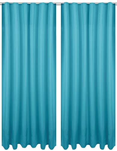 Bestlivings Dekoschal Ellen mit Universalband 2er Pack inkl. Raffhalter & Raffhaken, Größe: 140 x 245cm, Farbe: türkis - Petrol Bestlivings Dekoschal Ellen mit Universalband 2er Pack inkl. Raffhalter & Raffhaken, Größe: 140 x 245cm, Farbe: türkis - Petrol von Bestlivings