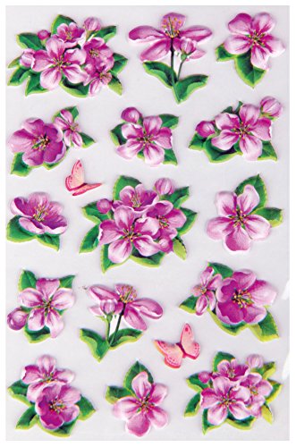 Bestlivings Fröhlich Bunte Sticker zum Aufkleben, Stickerbögen mit Blumen, in vielen verschiedenen Motiven verfügbar (Design: Blumen 5) von Bestlivings