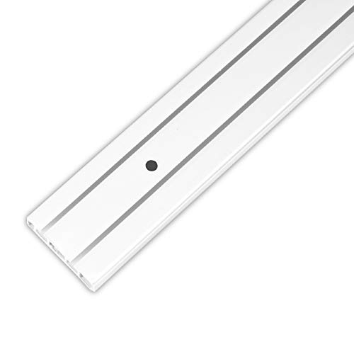 Bestlivings Gardinenschiene bis 480cm Länge, 1 bis 3 Lauf (330 cm / 2 Lauf), inkl. Zubehör. Für Schiebevorhang oder Kräuselband Gardinen von Bestlivings