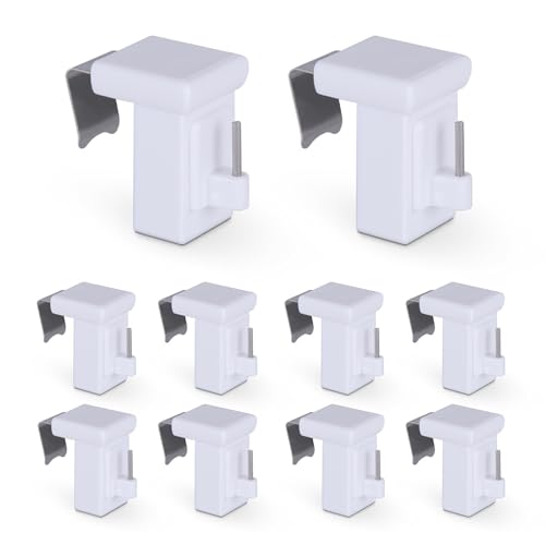 Bestlivings Klemmträger "Weiß" 10er Pack - für Vitragestangen/Scheibenstangen- Fensterrahmen 10-27mm - Klemmfix Dekohaken - Universal Fensterhaken zur Fensterdekoration Bestlivings Klemmträger "Weiß" 10er Pack - für Vitragestangen/Scheibenstangen- Fensterrahmen 10-27mm - Klemmfix Dekohaken - Universal Fensterhaken zur Fensterdekoration von Bestlivings
