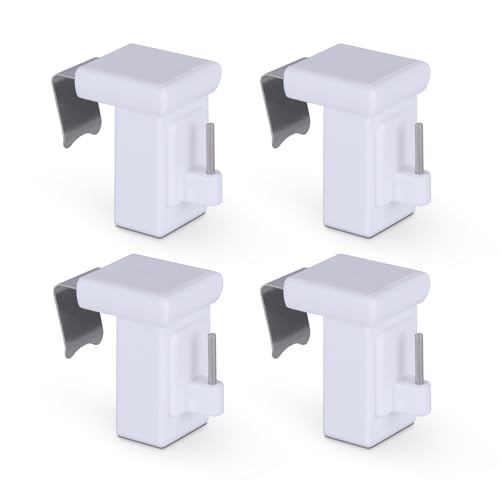 Bestlivings Klemmträger für Vitragestangen/Scheibenstangen (Weiß, 4er Pack (4 Stück)) von Bestlivings