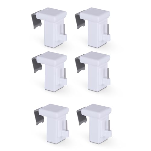 Bestlivings Klemmträger "Weiß" 6er Pack - für Vitragestangen/Scheibenstangen- Fensterrahmen 10-27mm - Klemmfix Dekohaken - Universal Fensterhaken zur Fensterdekoration Bestlivings Klemmträger "Weiß" 6er Pack - für Vitragestangen/Scheibenstangen- Fensterrahmen 10-27mm - Klemmfix Dekohaken - Universal Fensterhaken zur Fensterdekoration von Bestlivings