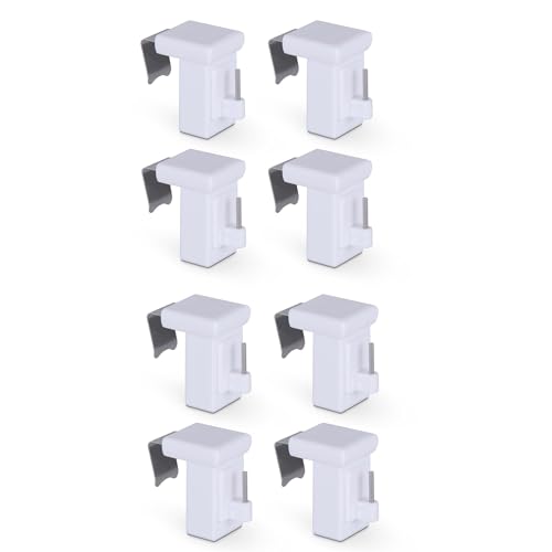 Bestlivings Klemmträger "Weiß" 8er Pack - für Vitragestangen/Scheibenstangen- Fensterrahmen 10-27mm - Klemmfix Dekohaken - Universal Fensterhaken zur Fensterdekoration Bestlivings Klemmträger "Weiß" 8er Pack - für Vitragestangen/Scheibenstangen- Fensterrahmen 10-27mm - Klemmfix Dekohaken - Universal Fensterhaken zur Fensterdekoration von Bestlivings