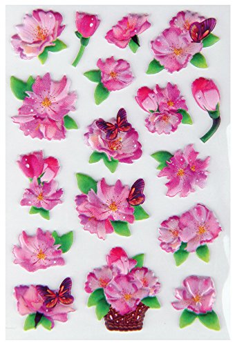 Bestlivings fröhlich Bunte Sticker zum Aufkleben, Stickerbögen mit Blumen, in vielen verschiedenen Motiven verfügbar (Design: Blumen 2) von Bestlivings