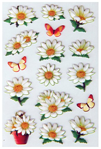Bestlivings fröhlich Bunte Sticker zum Aufkleben, Stickerbögen mit Blumen, in vielen verschiedenen Motiven verfügbar (Design: Blumen 4) von Bestlivings