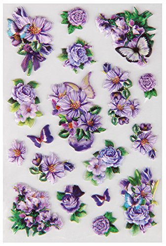Bestlivings fröhlich Bunte Sticker zum Aufkleben, Stickerbögen mit Blumen, in vielen verschiedenen Motiven verfügbar (Design: Blumen 6) von Bestlivings