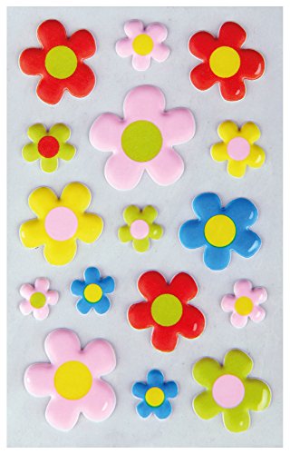 Bestlivings fröhlich Bunte Sticker zum Aufkleben, Stickerbögen mit Blumen, in vielen verschiedenen Motiven verfügbar (Design: Blumen 7) von Bestlivings