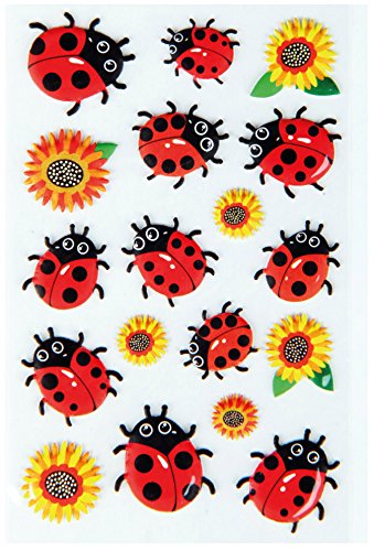 Bestlivings lustige und Niedliche Sticker zum Aufkleben, Stickerbögen mit Tieren, in vielen verschiedenen Motiven verfügbar (Design: Marienkäfer 1) von Bestlivings