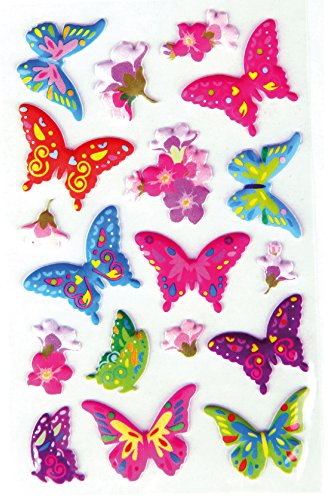 Bestlivings lustige und Niedliche Sticker zum Aufkleben, Stickerbögen mit Tieren, in vielen verschiedenen Motiven verfügbar (Design: Schmetterlinge 1) von Bestlivings
