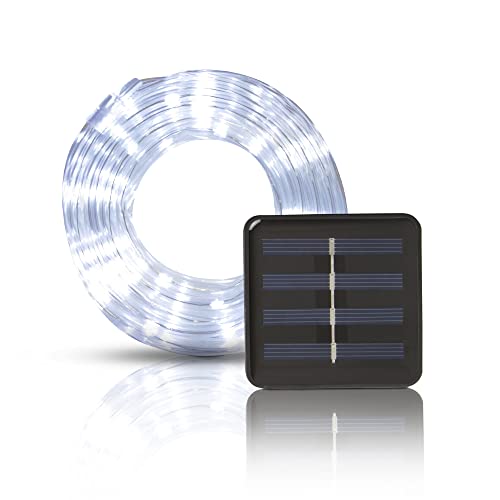 Bestlivings Solar Lichterkette, 5m inkl. Dämmerungssensor, 50 LED Kaltweiß mit 2 Modi, für Innen und Außen, IP44 spritzwassergeschützt von Bestlivings