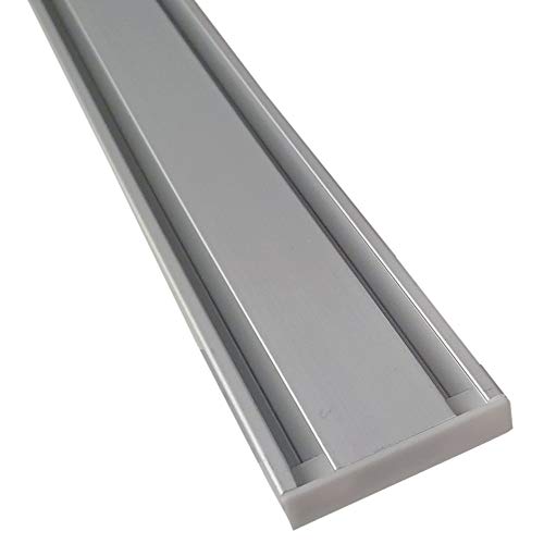 Vorhangschiene Aluminium - Silber "2 Lauf" 240cm (2x120cm) - Flache Gardinenschiene (7mm) - inkl. Vorhanggleiter von Bestlivings