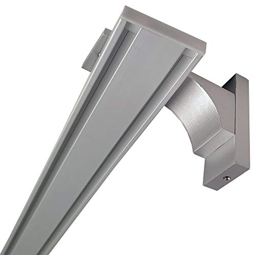 Vorhangschiene "silber" aus Aluminium, alle Längen bis 480cm möglich, Flache Gardinenschiene (7mm), 1- / 2-/ 3- /4-läufig" inkl. Vorhanggleiter von Bestlivings