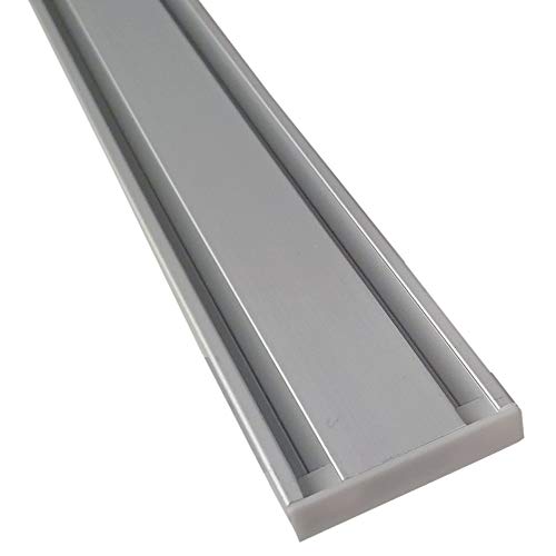 Vorhangschiene "silber" aus Aluminium, alle Längen bis 480cm möglich, Flache Gardinenschiene (7mm), 1- / 2-/ 3- /4-läufig" inkl. Vorhanggleiter von Bestlivings