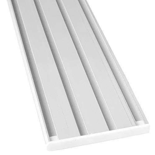 Vorhangschiene "weiß" aus Aluminium, alle Längen bis 480cm möglich, Flache Gardinenschiene (7mm), 1- / 2-/ 3- /4-läufig" inkl. Vorhanggleiter von Bestlivings