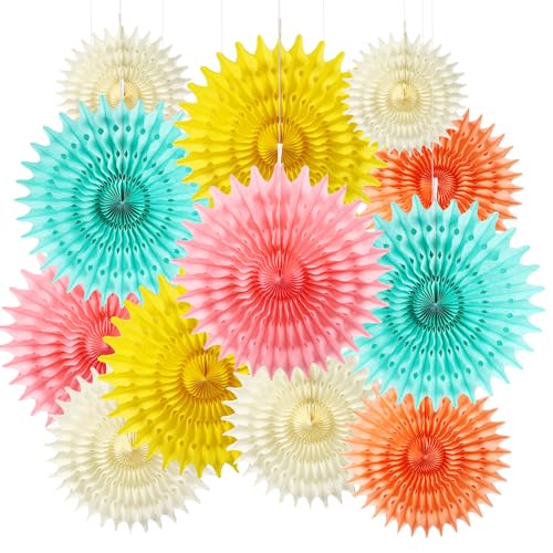 BestoFun 12 Stück Bunt Papier Fächer Set Beige PomPoms Tissue Blumen Grün Rosa Hängende Blumen Girlande Gelb Pfirsich Papier Fächer Dekoration für Partydeko Kinder Geburtstagsdeko Hochzeit Baby Shower BestoFun 12 Stück Bunt Papier Fächer Set Beige PomPoms Tissue Blumen Grün Rosa Hängende Blumen Girlande Gelb Pfirsich Papier Fächer Dekoration für Partydeko Kinder Geburtstagsdeko Hochzeit Baby Shower von BestoFun