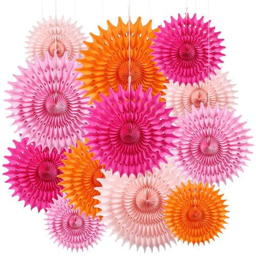 BestoFun 12 Stück Papier Fächer Set Orange PomPoms Tissue Blumen Rose Pfirsich Hängende Blumen Girlande Hellrosa Papier Fächer Dekoration für Partydeko Kinder Geburtstagsdeko Hochzeit Baby Shower BestoFun 12 Stück Papier Fächer Set Orange PomPoms Tissue Blumen Rose Pfirsich Hängende Blumen Girlande Hellrosa Papier Fächer Dekoration für Partydeko Kinder Geburtstagsdeko Hochzeit Baby Shower von BestoFun