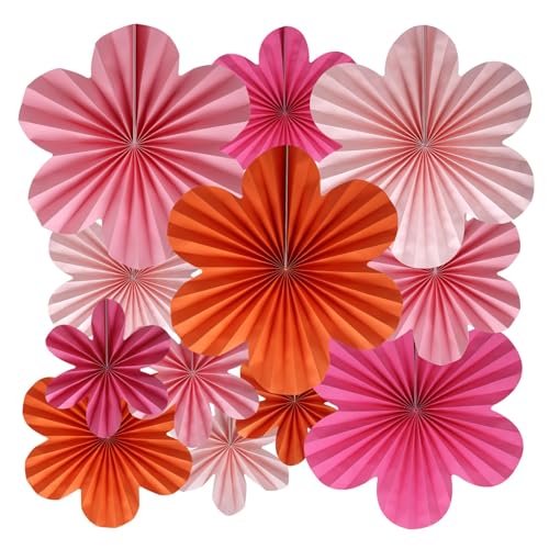 BestoFun 12er Set Papier Blumenfächer Orange Papierblumen Rosa Papier Fächer Hängende Girlande Dekoration für Hochzeit Geburtstagsfeier Gartenparty Tischdeko BestoFun 12er Set Papier Blumenfächer Orange Papierblumen Rosa Papier Fächer Hängende Girlande Dekoration für Hochzeit Geburtstagsfeier Gartenparty Tischdeko von BestoFun