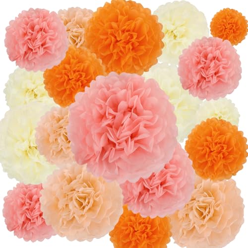 BestoFun 16 Stück Beige Rosa Seidenpapier Pompoms Orange Pompons Deko Herbst Dekoration für Hochzeit Deko Tischdeko Geburtstagsdeko Party Deko Gartenparty BestoFun 16 Stück Beige Rosa Seidenpapier Pompoms Orange Pompons Deko Herbst Dekoration für Hochzeit Deko Tischdeko Geburtstagsdeko Party Deko Gartenparty von BestoFun