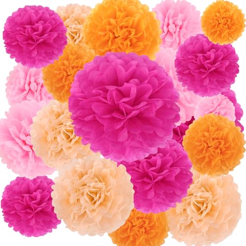 BestoFun 16 Stück Beige Rosa Seidenpapier Pompoms Orange Pompons Deko Herbst Dekoration für Hochzeit Deko Tischdeko Geburtstagsdeko Party Deko Gartenparty BestoFun 16 Stück Beige Rosa Seidenpapier Pompoms Orange Pompons Deko Herbst Dekoration für Hochzeit Deko Tischdeko Geburtstagsdeko Party Deko Gartenparty von BestoFun