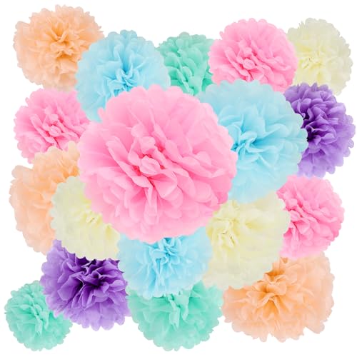 BestoFun 16 Stück Bunt Seidenpapier Pompoms Beige Rosa Pompons Deko Grün Lila Hellblau Dekoration für Hochzeit Deko Tischdeko Geburtstagsdeko Boho Deko Gartenparty BestoFun 16 Stück Bunt Seidenpapier Pompoms Beige Rosa Pompons Deko Grün Lila Hellblau Dekoration für Hochzeit Deko Tischdeko Geburtstagsdeko Boho Deko Gartenparty von BestoFun