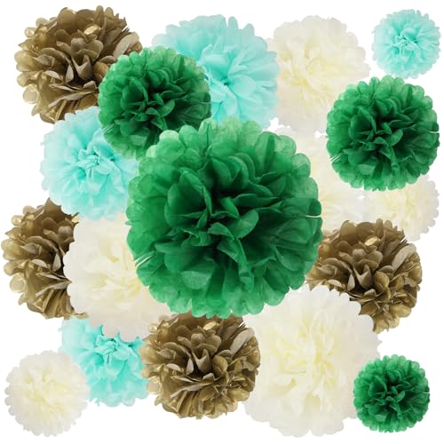 BestoFun 16 Stück Grün Seidenpapier Pompoms Beige Mintgrün Pompons Deko Gold Dekoration für Hochzeit Deko Tischdeko Geburtstagsdeko Boho Deko Gartenparty BestoFun 16 Stück Grün Seidenpapier Pompoms Beige Mintgrün Pompons Deko Gold Dekoration für Hochzeit Deko Tischdeko Geburtstagsdeko Boho Deko Gartenparty von BestoFun